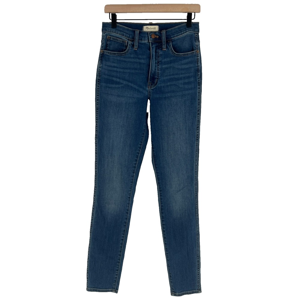 Madewell Roadtripper Skinny Jeans Women 27T Blue Denim High Rise Playford Wash
